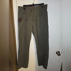 Wrangler Men's Olive Green/brown Pants 31/32 X30